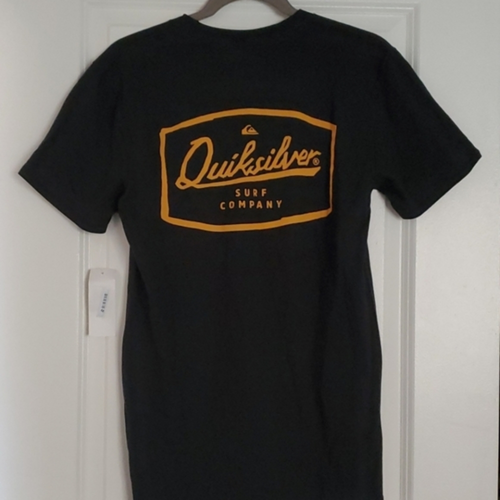 Quiksilver shirt surf womens short sleeve black tee surfing t-shirt NWT small
